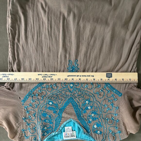 Funky People Womens Tunic Dress Size Medium Sequins Boho Festival Lightweight - Picture 9 of 9